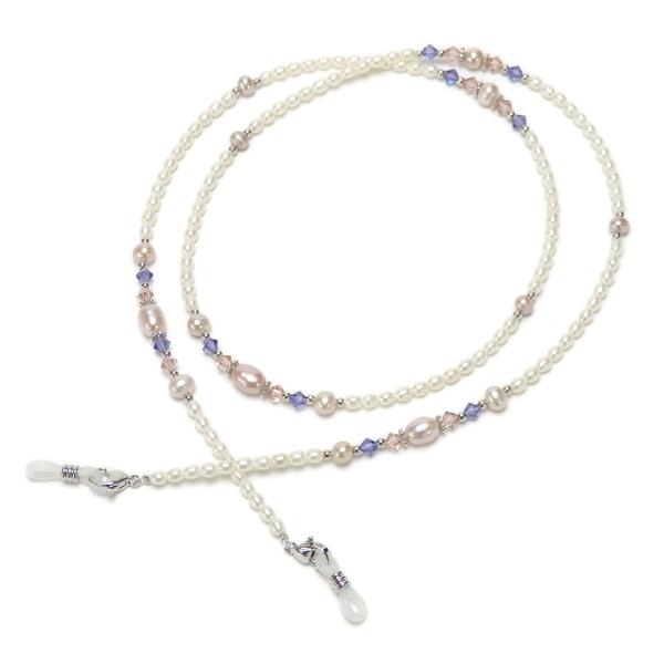 クロネコ便 ギフトケース付き ネックレスになる お姫様 メガネチェーン 淡水パール スワロフスキー ...