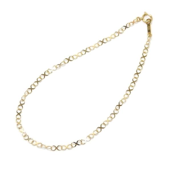 K18 ゴールド チェーン アンクレット インフィニティ エックス 18金 イエローゴールド ギフト...