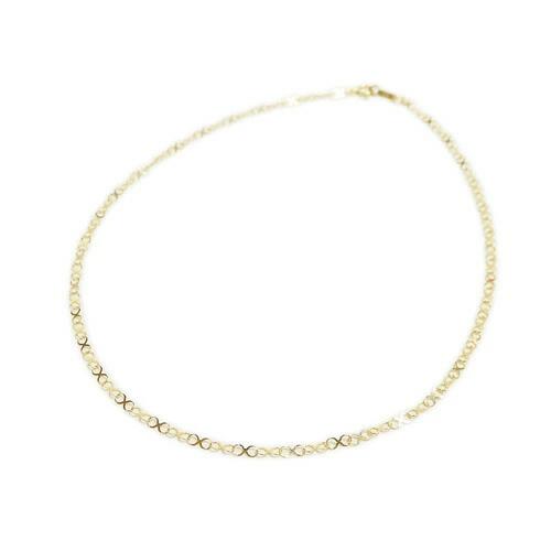 18金 インフィニティエックス チェーン ネックレス 40cm K18 無限大 ゴールド 母の日 敬...