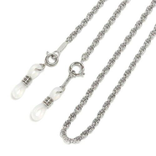 メガネチェーン シルバー 銀 スクリュー シルバーチェーン ネックレスにもなる 2WAY 眼鏡チェー...