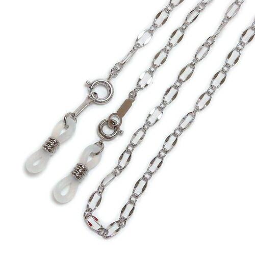 ギフトケース付き 銀の メガネチェーン キラリ フィガロ大 シルバーチェーン ネックレスにもなる 2...