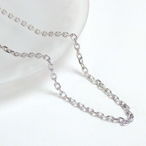 ギフトケース付き シルバーチェーン ネックレス カットアズキ 60cm 銀製 シルバーネックレス あ...