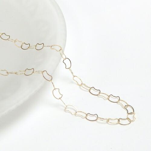 ネックレス K10 10金 猫ちゃん チェーン 70cm ねこ K10YG イエローゴールド cat...