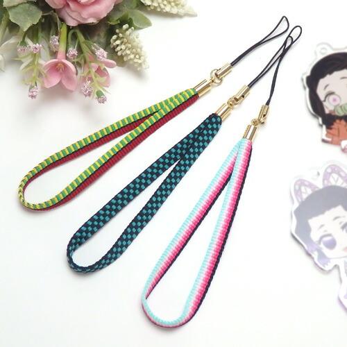 メール便 鬼殺し紐 加賀紐 平紐 ストラップ 携帯ストラップ ストラップ紐 市松 麻の葉 鱗紋 亀甲...