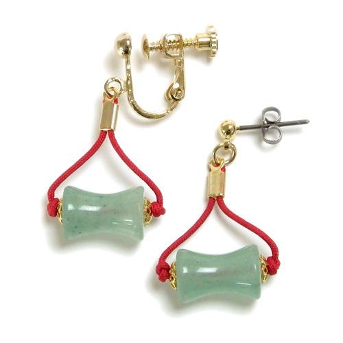 メール便 竹筒風 アベンチュリン ピアス イヤリング 口枷 竹の猿ぐつわ 竹筒 くちかせ コスプレ ...