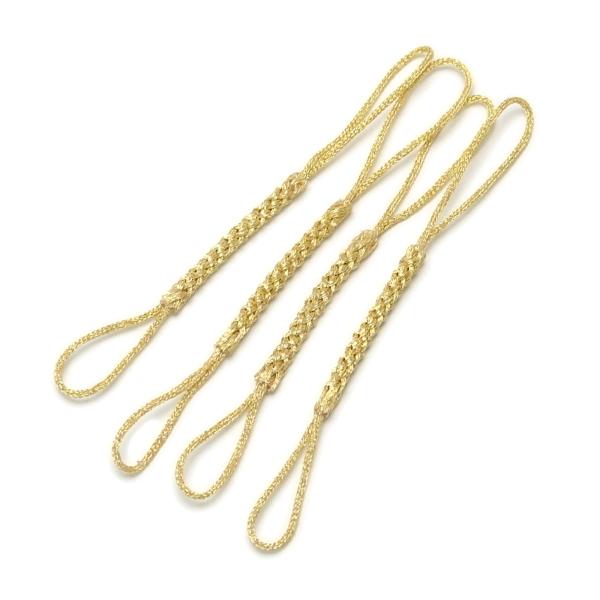 メール便 両輪 根付け紐 金色 ゴールド 4本 根付紐 替紐 両坪根付紐 両根付紐 根付 アクセサリ...