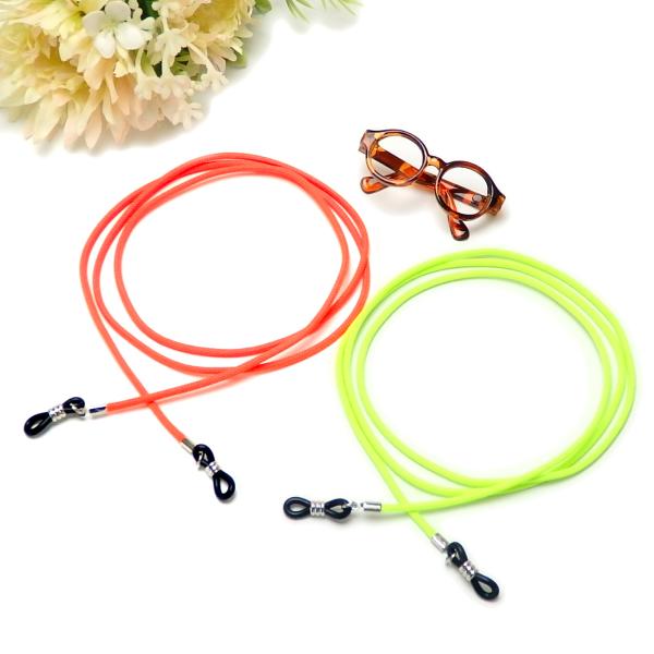 メール便 メガネチェーン ネオンカラー 蛍光色 ネオンライム 黄緑 ネオンオレンジ グラスコード 組...