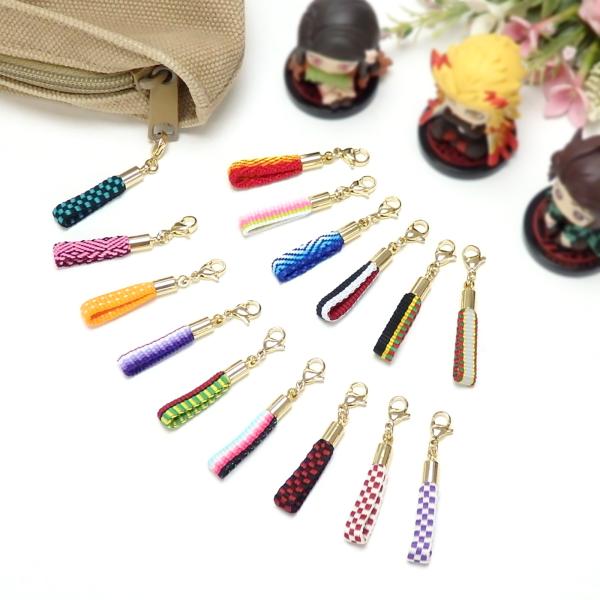 メール便 ファスナーチャーム ジッパーチャーム 1個 鬼殺し紐 加賀紐 平紐 ファスナー引き手 引手...