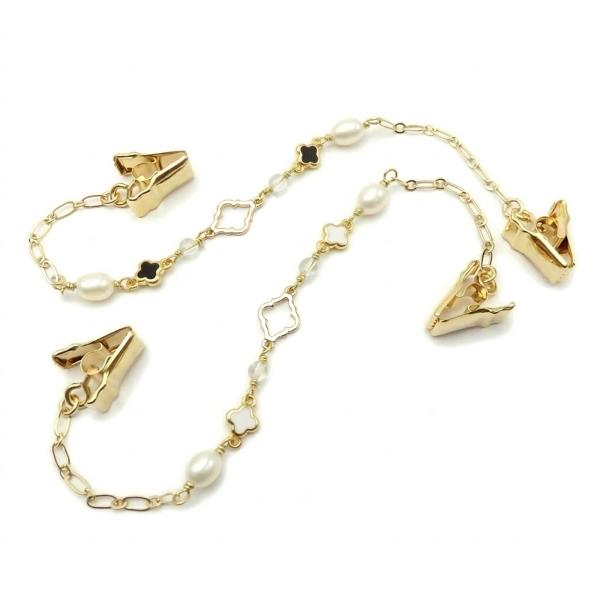 メール便 帽子クリップ リバイバル セレブフラワー パール 花 淡水真珠 帽子留め レディース ハッ...