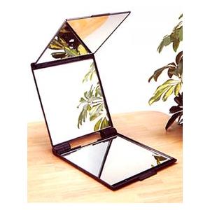 ルアン キュービック ミラー 携帯三面鏡 ミリオンヘアー クリスマス ギフトに プレゼントに