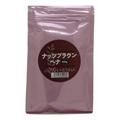ジャパンヘナ ナッツブラウン 100g 白髪リタッチ部分用 ヘナ 白髪を6トーンに ハーブカラー