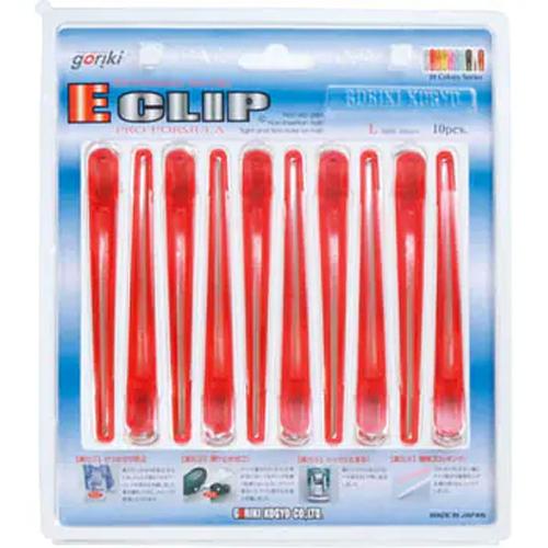 五力工業 ヘアクリップ Eクリップ Lサイズ 121mm 10本入り