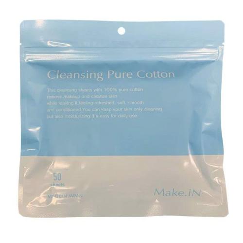 クレンジングピュアコットン 50枚入 パック Make.iN MakeIn 日本製 保湿 自宅エステ...