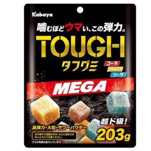 カバヤ タフグミ MEGA 203g×6袋｜大容量 弾力食感 フルーツ風味