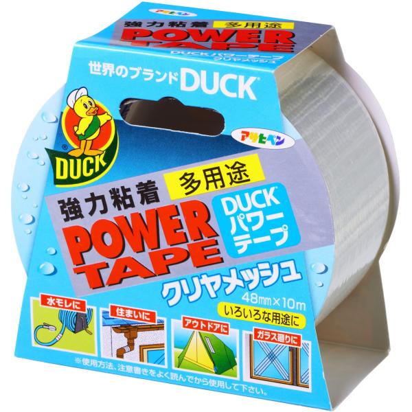 アサヒペン 多用途補修 パワーテープ クリヤメッシュ 48mmX10m T104 クリヤ 世界のブラ...
