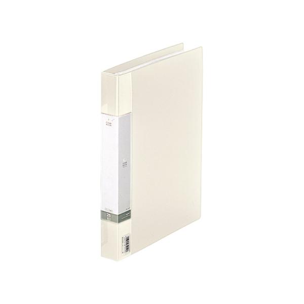リヒトラブ ファイル クリヤーブック 交換式 A4 30穴 25ポケット 白 G3802-0