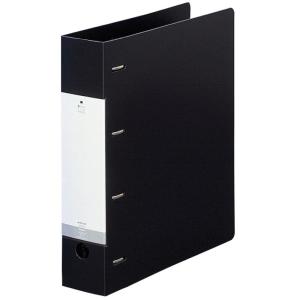 リヒトラブ D型 リングファイル A4 4穴 幅64mm 黒 G1280-24｜SHOPみー