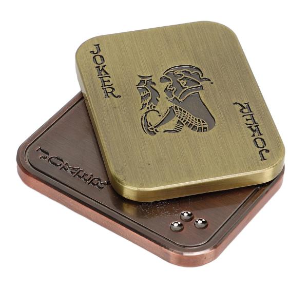 CUEI メタルポーカーfigetスライダー、コインハンドスピナー大人用EDCカチュー・アルフィジェ...