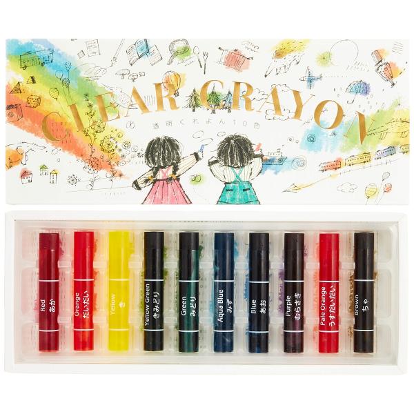 コクヨ(KOKUYO) 透明クレヨン 10色 KE-AC27