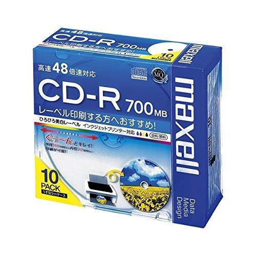 マクセル PC DATA用 CD-R 2-48倍速対応 CDR700S.WP.S1P10S 10枚入...