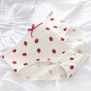 ショーツ キッズ 苺のパンツ イチゴのプリントパンツ 綿コットンパンティー ８枚まで同送料で