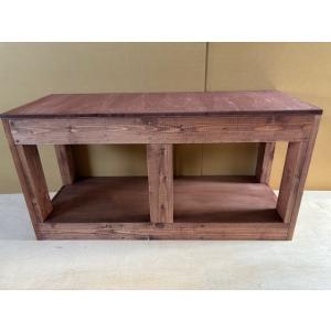 木製水槽台　W90×D45×H60　天板厚20mm　補強柱付