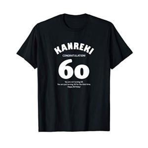 還暦祝い プレゼント Kanreki 60 Congratulation 贈り物 父 母 男性用、女性用 Tシャツ｜shopmulti