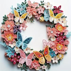 LEADINTOP ダイヤモンドアート 花 不規則 ビーズ ダイヤモンドペインティング キット モザイクアート 人気 ビーズアート かわいい 初心者 大人 子供