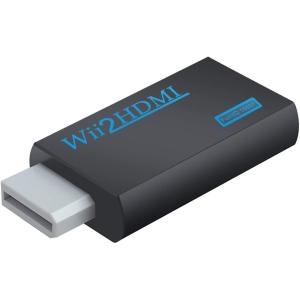 Wii hdmi変換アダプター Wii to HDMI Adapter コンバーター HDMI接続でWiiを1080pに変換出力 3.5mmオーディオ (WIIHDMI本体-ブラック)｜ショップマルチ