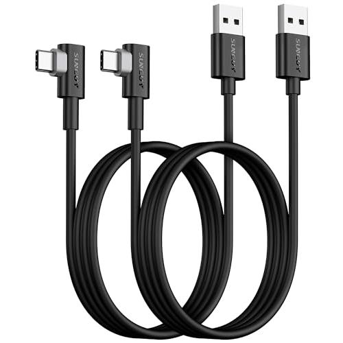 USB Type C ケーブル l字 1M 【2本組】SUNGUY 急速充電 USB C ケーブル ...