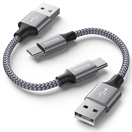 【30cm 2本】USB Type C ケーブル 0.3m Baiwwa USB-A to USB-...
