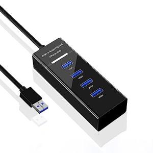 ALLVD USB ハブ USB3.0 4ポートハブ バスパワー 軽量 5Gbps高速転送 ノートPC対応 Mac OS/Windows/Android/Linux 対応 コンパクト テレワーク リモー｜shopmulti