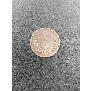 古銭 竜半銭銅貨 明治十年 明治10年 1/2SEN 大日本 竜図 銅貨 J2319-3