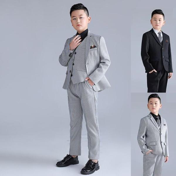 ベスト スーツ 子供 男の子 大きめ　春と秋 フォーマルスーツ 子供 キッズ フォーマル スーツ ピ...