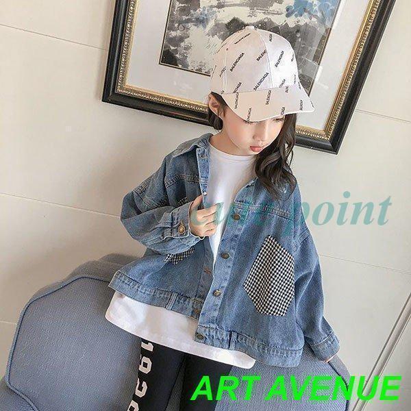 子供服 女の子 デニムジャケット アウター 長袖 春秋 秋服 春コート ジャンパー 韓国子供服 キッ...
