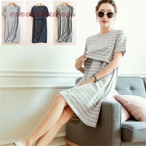 マタニティーパジャマ 授乳服 春夏秋冬 半袖 マタニティーパジャマ 綿100% 大きいサイズ ストラ...