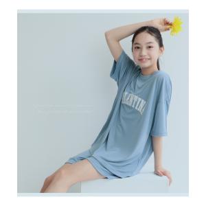 パジャマ キッズ ジュニア 女の子 半袖 メッ...の詳細画像1