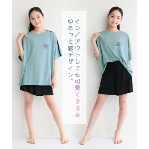 パジャマ キッズ ジュニア 女の子 半袖 メッ...の詳細画像5