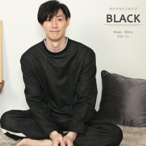 パジャマ メンズ 秋 長袖 スウェット 上下 ...の詳細画像4