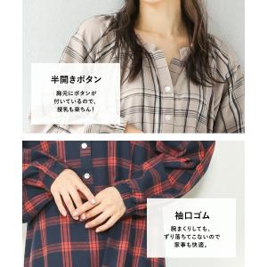 ネグリジェ パジャマ ワンピース 長袖 綿10...の詳細画像5