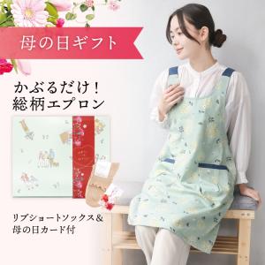 【母の日ギフトセット箱】 エプロン おしゃれ かぶるだけ 保育士 軽い レディース 北欧 シワになりにくい 幼稚園 介護士 看護師 大人用 かわいい w5-spa008-ss