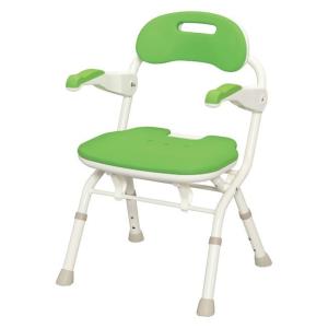 安寿 折りたたみシャワーベンチFSフィット 536-056レッド 536-057ブルー 536-058グリーン【楽おり コンパクト 風呂 らくらく 自立 移乗 入浴用 いす】