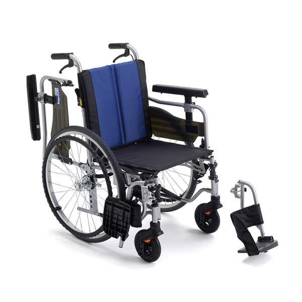 ミキ 自走式車いす BAL-R5 肘跳ね上げスイングアウト シート調整 座幅40cm 介助者用ブレー...