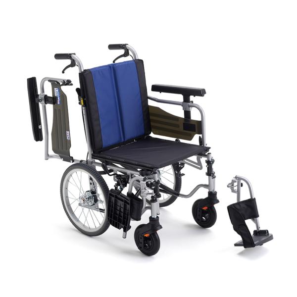 ミキ 介助式車いす BAL-R6 肘跳ね上げスイングアウト シート調整 介助者用ブレーキ モジュール...