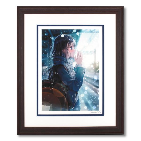 Sakura  ジクレー版画  「淡雪」  額装品