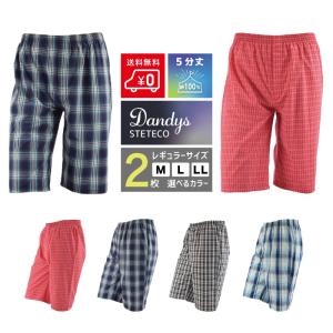 ステテコ メンズ 綿100% 5分丈 前開き ポケット付き