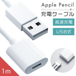 Apple pencil 充電ケーブル 充電 ケーブル アップルペンシル USB 第1世代 第2世代 1M iPad Pro 充電アダプタ 1 2 変換 キャップ カバー ケース｜shopping-lab