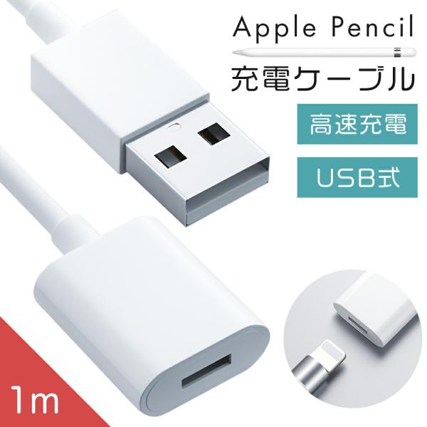 Apple pencil 充電ケーブル 充電 ケーブル アップルペンシル USB 第1世代 第2世代...