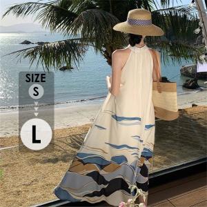 リゾートワンピース レディース サマードレス ワンピース 夏ワンピ ロング おしゃれ ファッション 春夏 カジュアル 大きいサイズ 体型カバー ハワイ 沖縄 旅行用