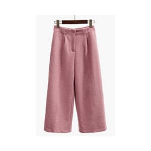 【Aランク】 dg354c0 レディース ズボン ガウチョパンツ 秋冬 スカーチョ かわいい おしゃれ ウール ワイドパンツ ガウチョ パンツ ピンク